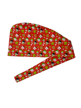 Load image into Gallery viewer, Christmas Tooth Scrub Cap, Red, Pink, Green